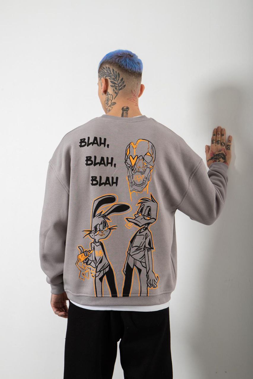 Grey BLAH BLAH BLAH Sweatshirt