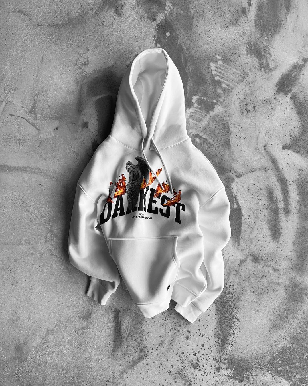 White Darkest Hoodie